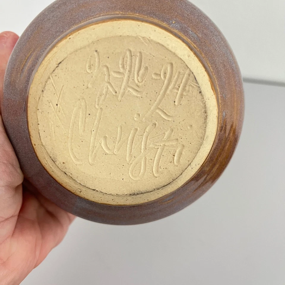 Cerámica eclipse artesanal hecha a mano Matcha Bowl firmado por artista Foto 3 de 3