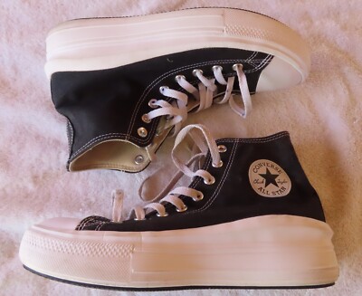 Converse CTAS Move Hi Womens Sz 11 Black Canvas Platform Sneakers Shoes 568497C