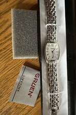 NOS VINTAGE MEN S PRECISION QUARTZ WRIST WATCH BY GRUEN - NEW BATTERY-MINT COND