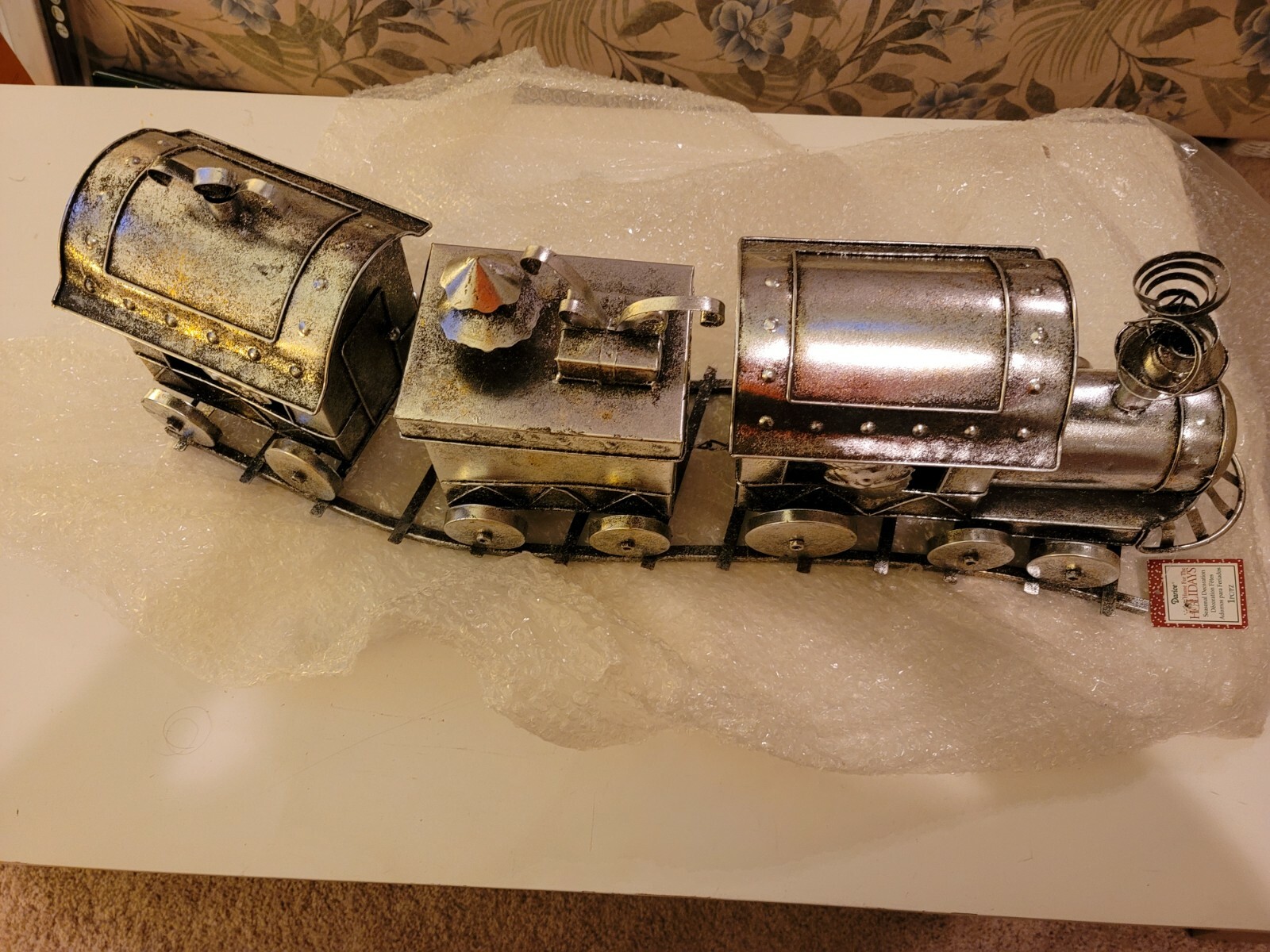 METAL TRAIN DECORATION WITH SANTA AT THE HELM- 31