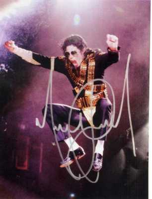 MICHAEL JACKSON signiertes Foto - Schlagersänger ''Jump - Live'' - 7''x5'' Nachdruck