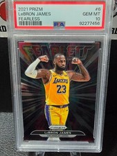 2021 Prizm Fearless LEBRON JAMES #6 PSA 10 GEM MINT