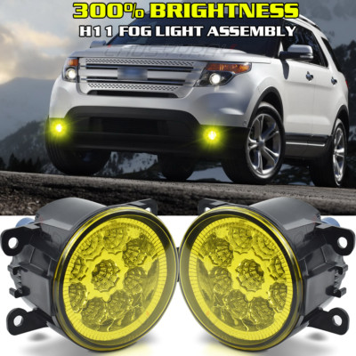 Yellow Front Bumper Fog Light Lamp For Ford Explorer 2011-2015 C-MAX 2013-2019