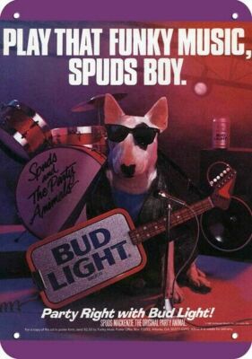 1987 Bud Light / Budweiser Beer & SPUDS MACKENZIE DECORATIVE
