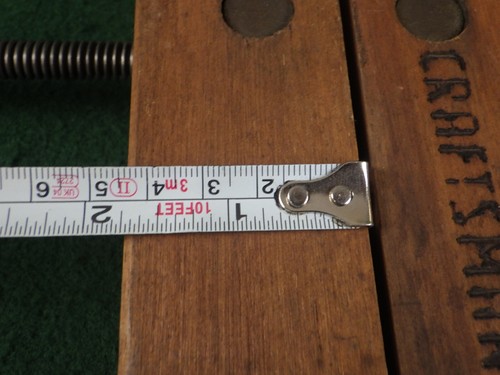 2 Nice Vintage CRAFTSMAN WOOD CLAMPS - Opens 7" Carpentry Woodworking - Picture 7 of 15