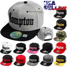 COMPTON Baseball Cap Embroidered Snapback Hat Adjustable Flat Hip Hop Men Caps