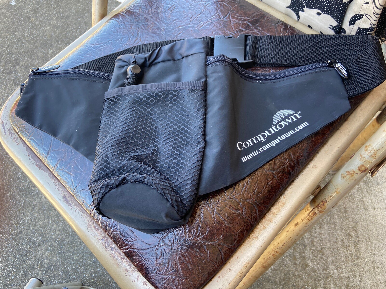 fanny pack Water Bottle Holder With Two Zippers eBay