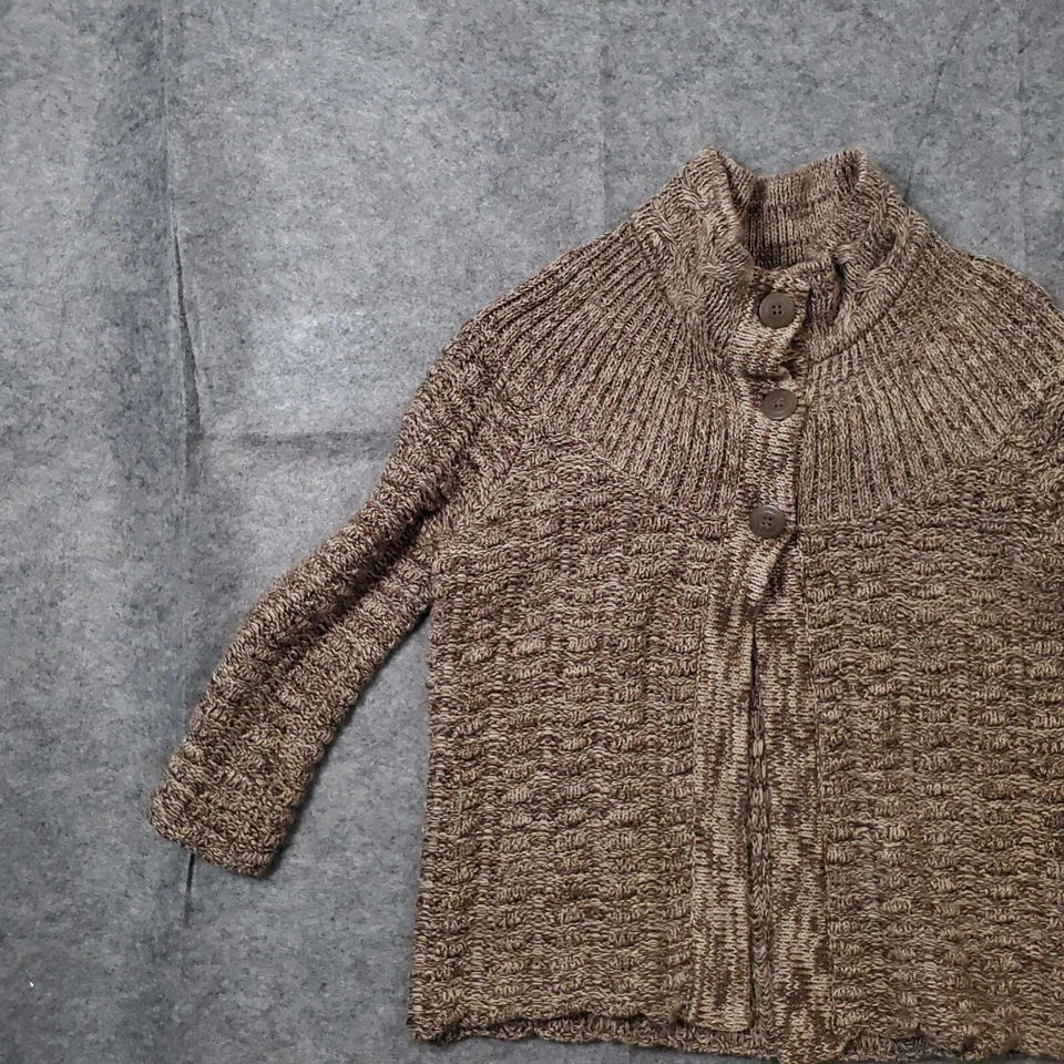 Leo & Nicole длинным рукавом вязаный свитер женщин капот шеи коричневый размер XL большого размера - Изображение 2 из 4