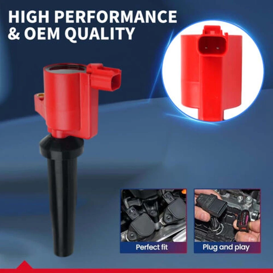 Paquete de 4 bobinas de encendido para Ford Focus 2004 2005 2006 2007 2,0 L 2,3 L DG507 DG541 Foto 3 de 4
