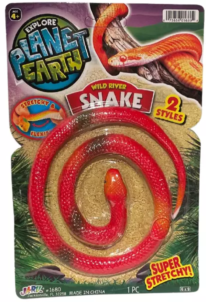 2 asst LARGE 24 IN RUBBER SNAKES realistic fake play snake TOY REPTILE NEW  gags