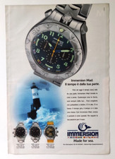 Pubblicita' Orologio Uomo Immersion Mad Chrono Advertising Werbung 1999 (R2)