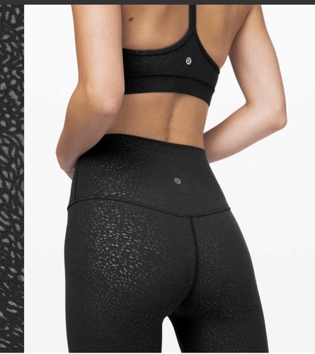 Lululemon Align Pant II Polar Shift Emboss Black Nulu Soft Leggings 8 Small 25” - Picture 4 of 11