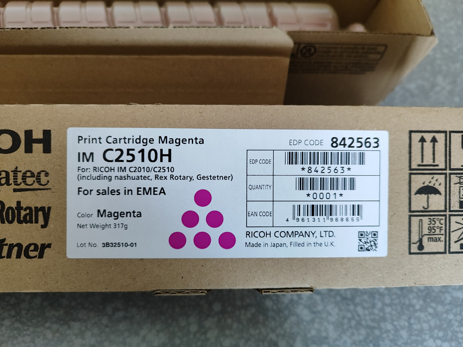 Toner Ricoh IM C2510 magenta haute capacité 842563 pour impression laser