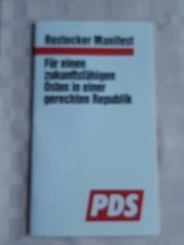 PDS/Rostock Manifesto 1998/for an East in a Just Republic