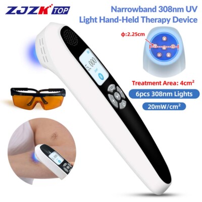 6 Diodes Medical 308nm Excimer UV Phototherapy Therapy Device Fast Skin Repair