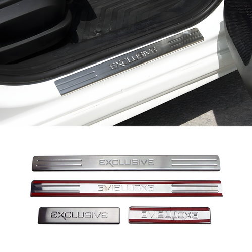 Stainless Steel Chrome Door Sill Protector Exclusive Fit Seat Arona