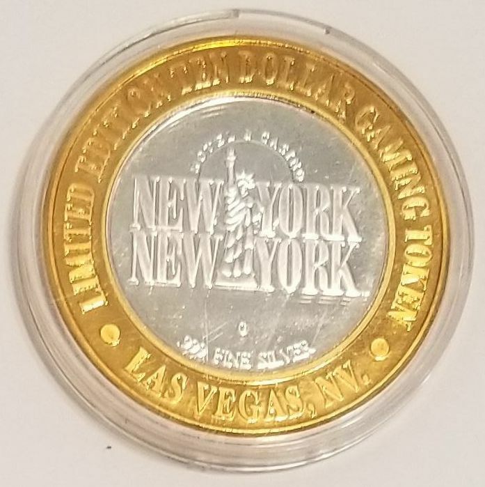 Limited Edition TEN DOLLAR .999 SILVER Gaming Coin Token From NEW