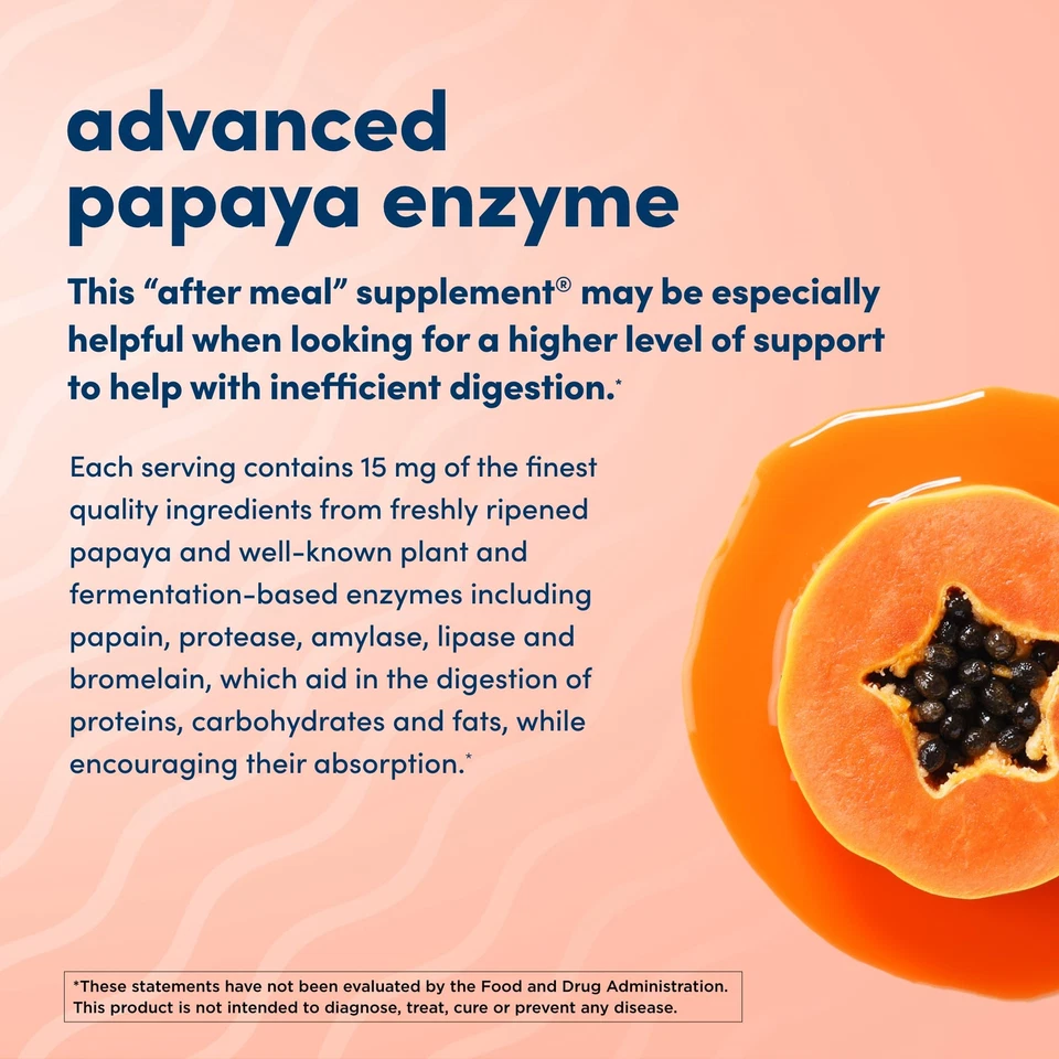 American Health Super Papaya Enzyme Plus Masticables 360 Unidades Apoyo Digestivo Foto 4 de 4