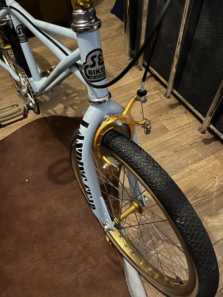 Quadangle S E Racing Old School BMX Blue And Gold Complete