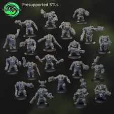 Green Crewmates - Pirate Ork - over 75 part Multi-kit - Grimdark Sci-fi - Orc