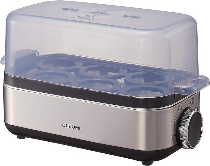 【新品/未使用】KOIZUMI Egg Steamer KES-0400/S Koizumi KES-0400/S Egg Steamer Boiled Egg Pot, Hot Spring