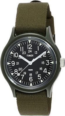 TIMEX Original Vietnamese Camper 36mm Black dial green Nylon Strap TW2P 88400
