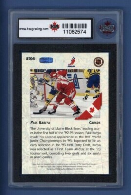 1992-93 UPPER DECK #586 PAUL KARIYA (rc) KSA 10 GEM-MINT *ROOKIE