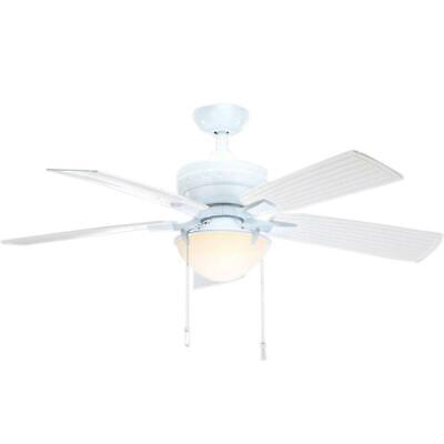 Hampton Bay Four Winds 54 In Indoor Outdoor White Ceiling Fan With Light Kit - Hampton Bay 54 In Mara Indoor Outdoor Ceiling Fan