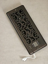 Register Dark Bronze Smart Register Booster Fan 4"x12" Remote Ionizer