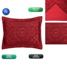 Better Trends Rio Collection Standard Sham Pillowcase Burgundy 100 Cotton