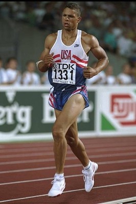 Dan O'Brien USA in action at the 1500 metres discipline Decathlon 1993 Old Photo