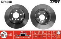 2X TRW Bremsscheibe DF4388 FüR E83 BMW X3 Xdrive