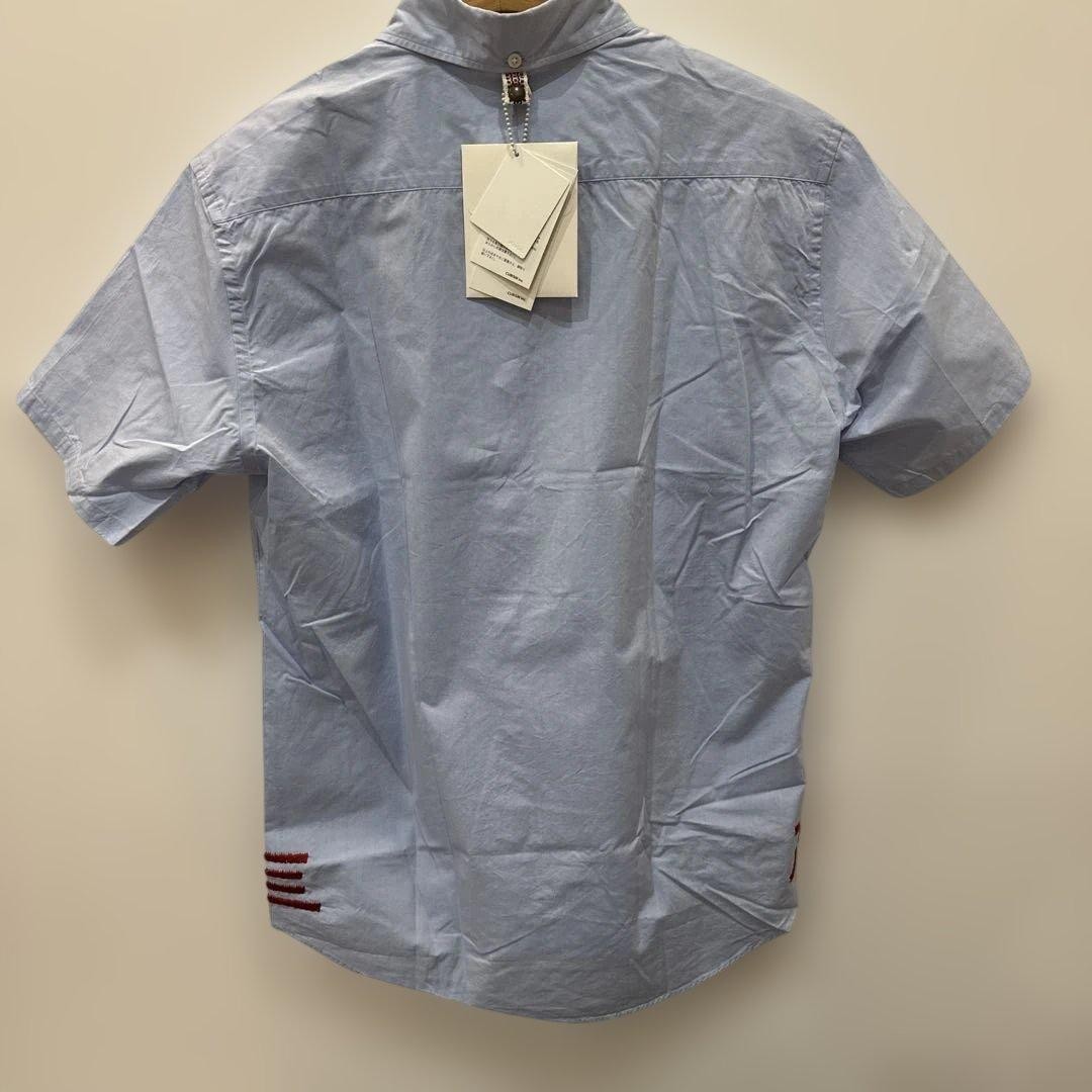 Visvim Blue Button-Down Shirt with Red Stripe, Ne… - image 2