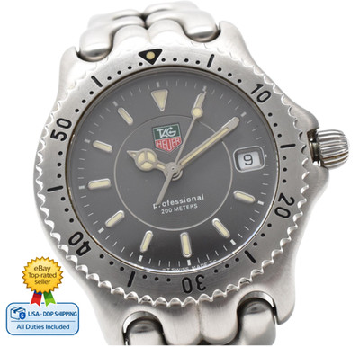 [NEAR MINT] TAG Heuer SEL Pro WG1213-K0 Gray Dial Silver Men's 34mm Watch