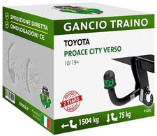 Per Toyota PROACE CITY VERSO L1 MONOVOLUME Dal 19 Gancio Fisso UniKIT 7P