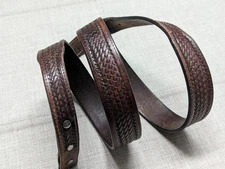 vintage WESTERN buckle belt TOOLED handcrafted 42 cowhide leather RANGER brown