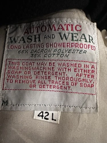 Vintage Jos A Bank Mens 42L Tan Trench Coat Raincoat w/ Pure Alpaca Zip-In Liner image 6