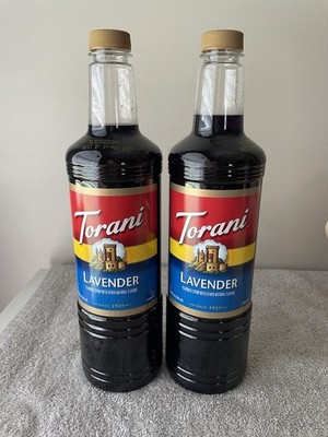 Torani Lavender Flavored Syrup, (2) 1L Bottles, Expires Aug 2027