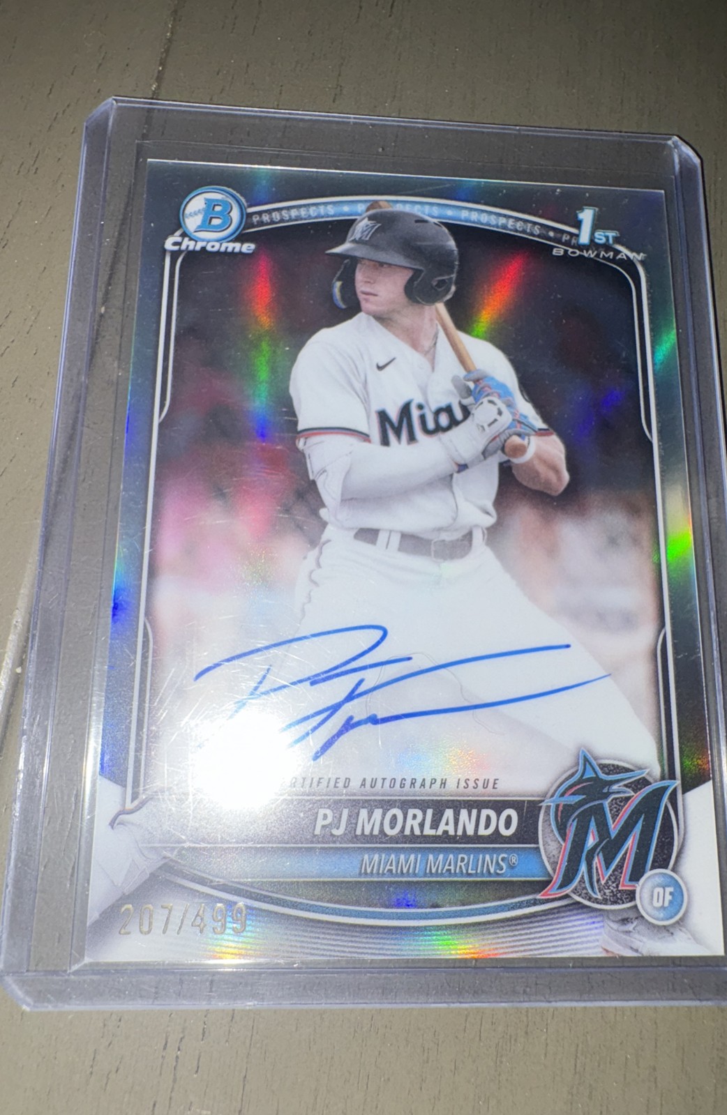 2025 Bowman - Chrome Prospect Autographs PJ Morlando #CPA-PM Refractor /499  