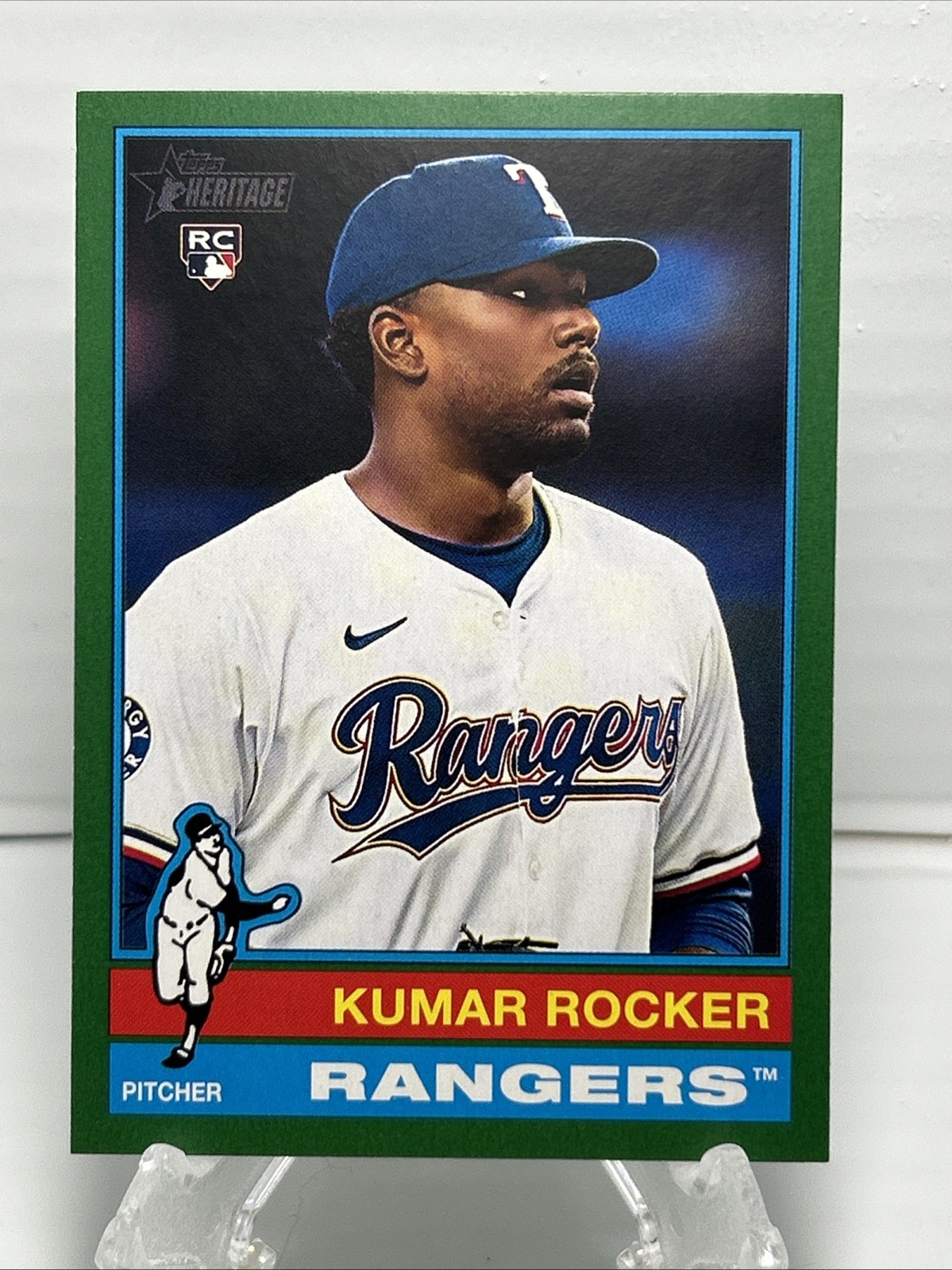 2025 Topps Heritage - Kumar Rocker #179 Dark Green Border (RC)