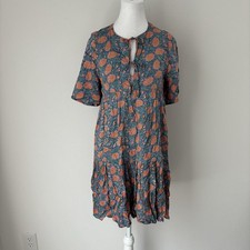 Emerson Fry India Collection Isla Dress Women's XS / Small Blue Floral Tiered