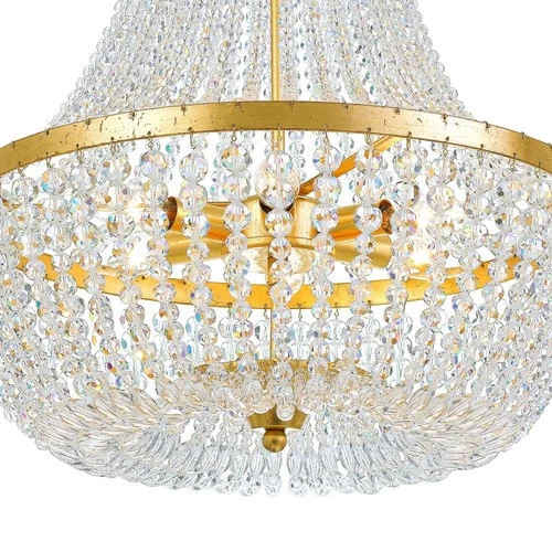 Crystorama Rylee 18" Wide Antique Gold Chandelier - Picture 4 of 6