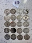 Liberty Walking Half Dollar Roll Lot of 20 - 7.2 oz of Silver
