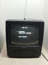 Emerson CRT TV VCR Combo 13" EWC1301 Gaming, With Remote Read Description