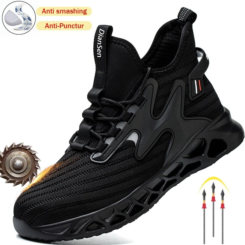 Men Work Safety Shoes Anti-puncture Breathable Sneakers Indestructible Shoes