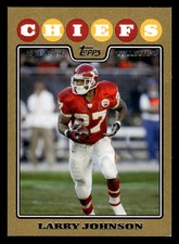 2008 Topps #95 Larry Johnson Gold SP #d /2008! Kansas City Chiefs