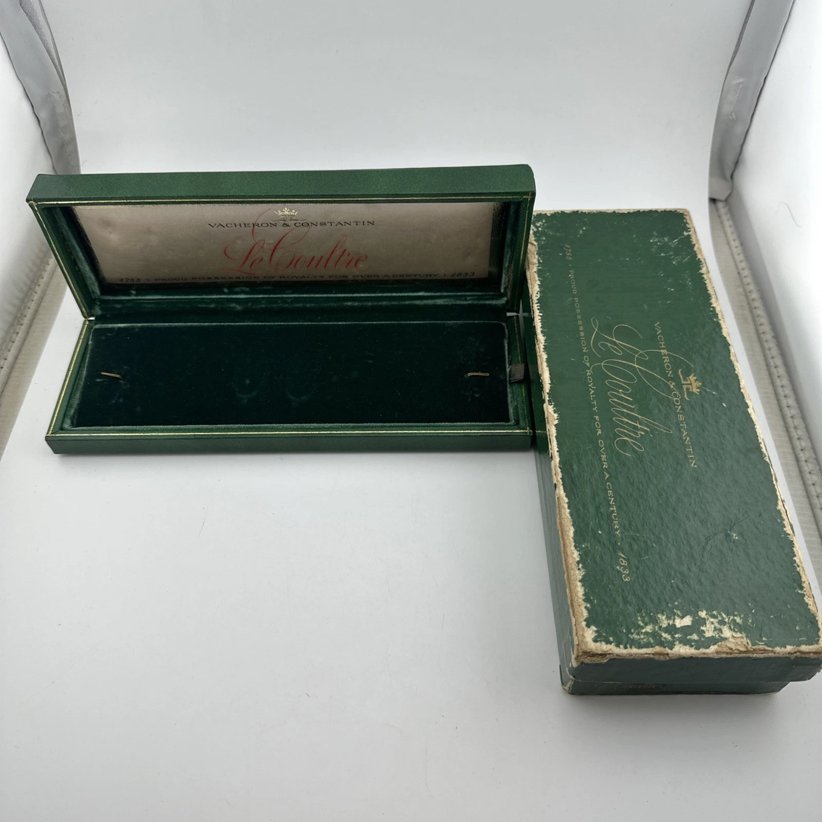 Vacheron Constantin — Vintage RARE Vacheron Constantin LeCoultre Green Watch Box Inner & Outer