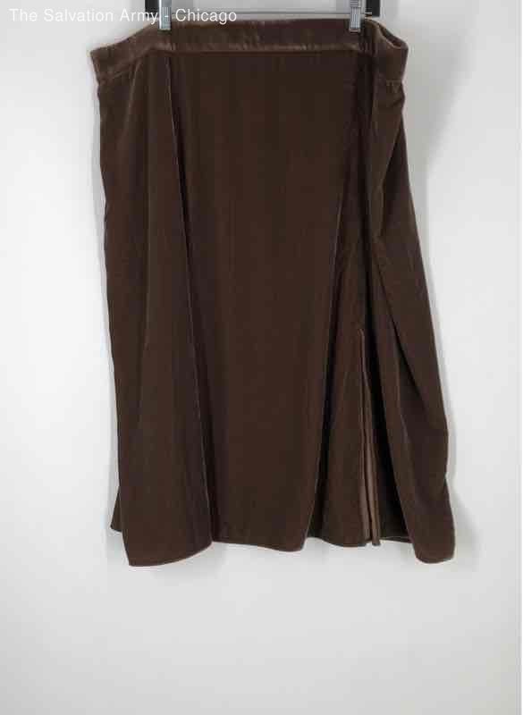 J.Crew Womens Brown Elastic Waist Knee-Length Flare Skirt Size 3X