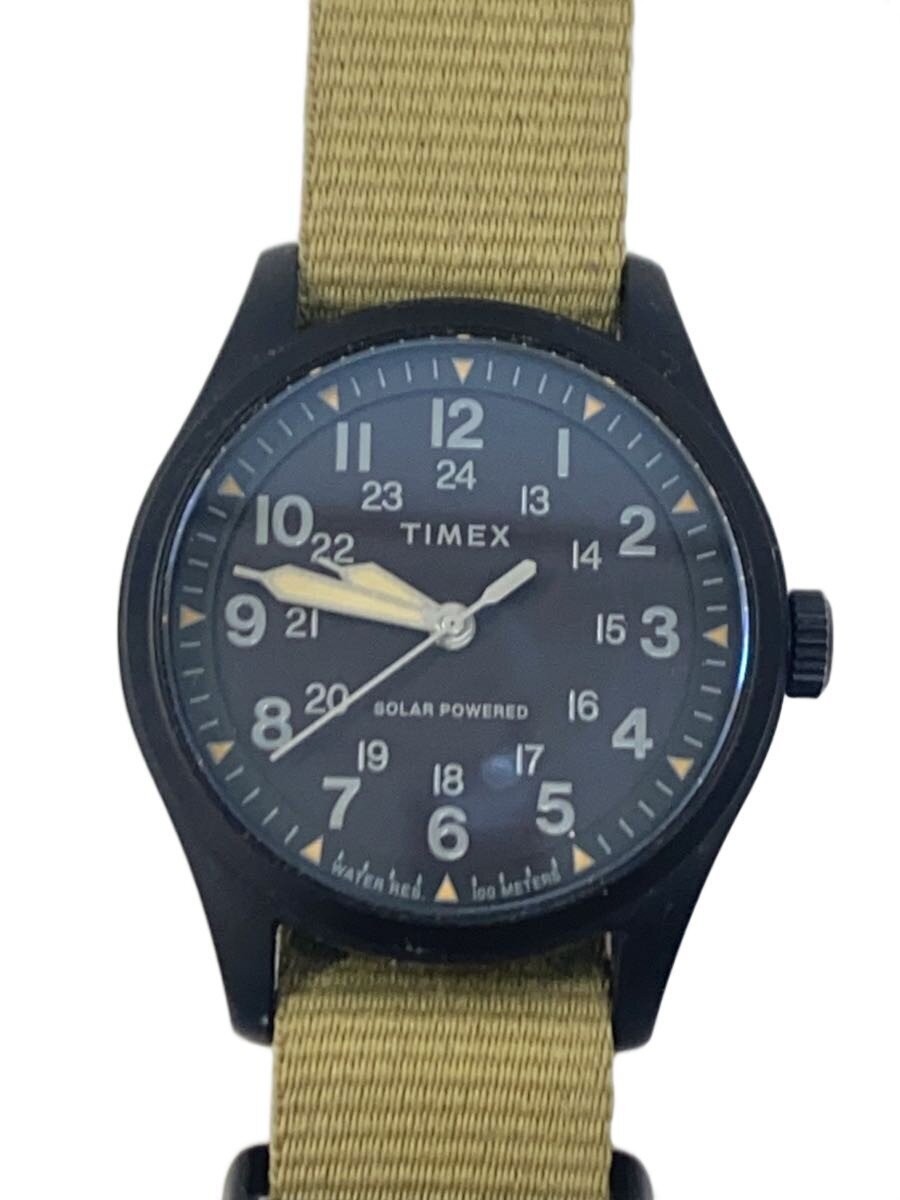 TIMEX TW2V00400 Solar Analog Expedition North Black Khaki Near 