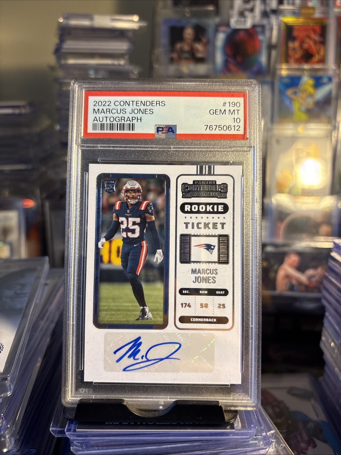 Marcus Jones Panini Contenders #190 Autograph